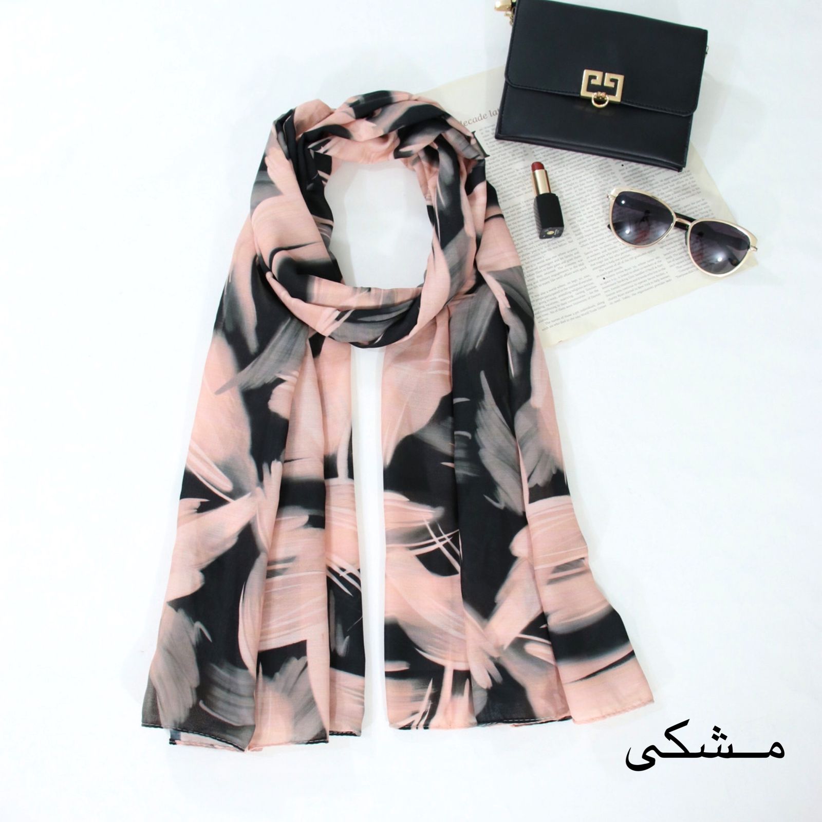 شال زنانه آنالیا مدل نخی کلاسیک ابروبادی کد a-2544-2 -  - 12
