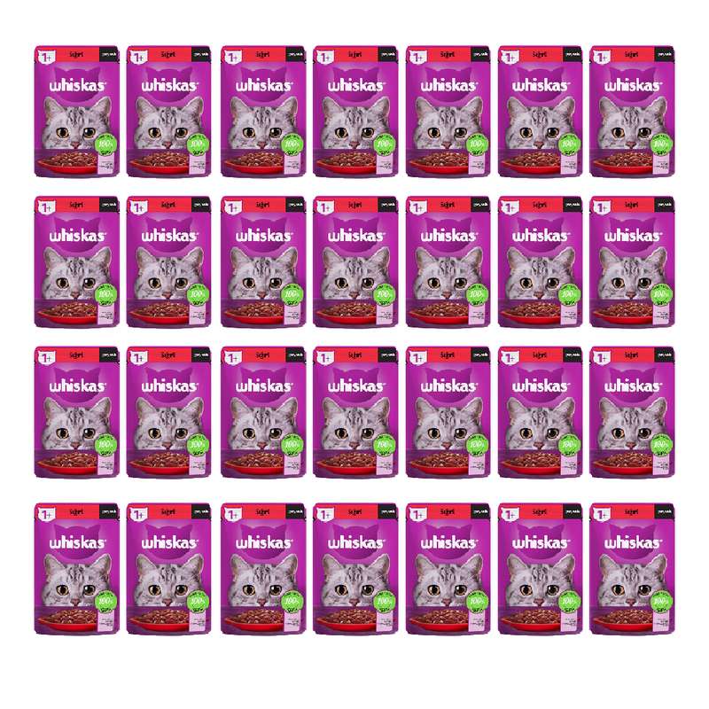 پوچ ویسکاس مدل گوشت گاو وزن 85 گرم بسته 28 عددی