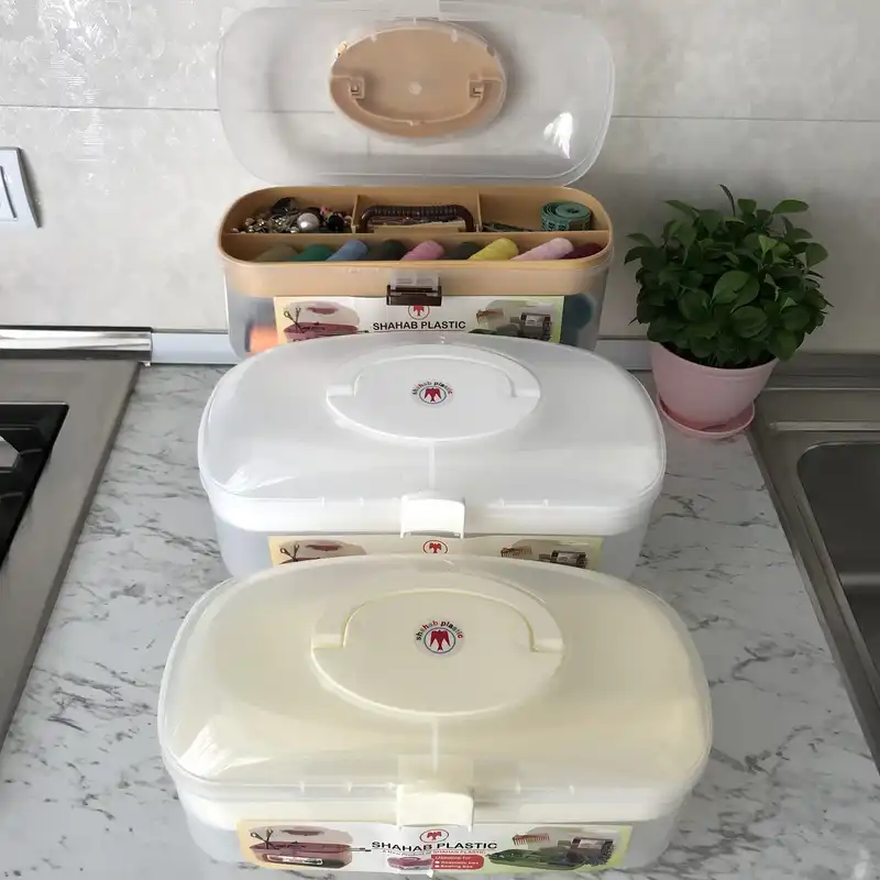 جعبه ابزار خیاطی مدل دو طبقه