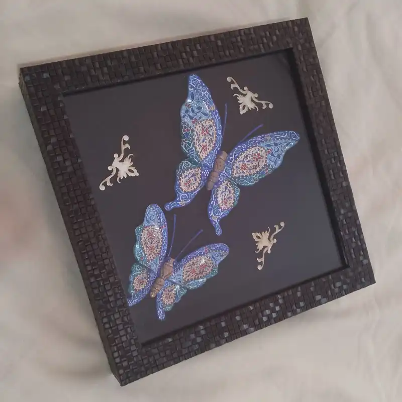 تابلو میناکاری مدل پروانه کد F45