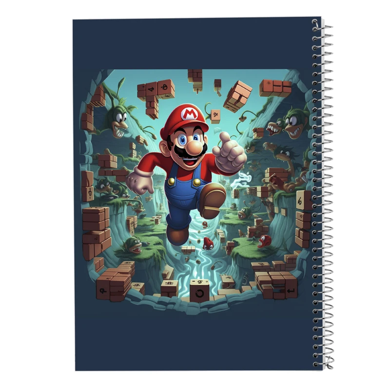 دفتر مشق 100 برگ مدوپد مدل سوپرماریو super mario کد DF2903