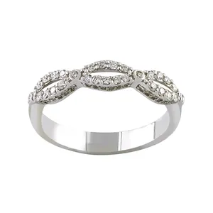 انگشتر طلا 18 عیار زنانه جواهری سروری مدل 10259