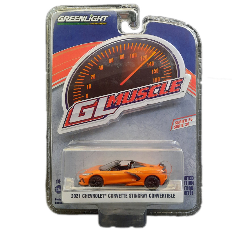 ماشین بازی گرین لایت مدل 2021 CHEVROLET CORVETTE STINGRAY CONVERTIBLE