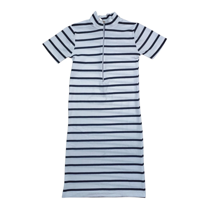 پیراهن یقه گرد زنانه مدل راه راه 666