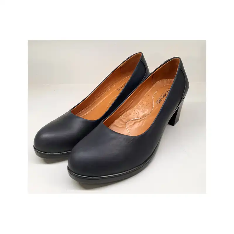 کفش زنانه سرزمین چرم کد 1440 رنگ سرمه ای