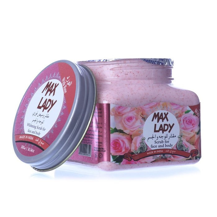 اسکراب لایه بردار پوست مکس لیدی مدل گل رز حجم 300 میلی لیتر