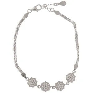 دستبند نقره زنانه کد 2323