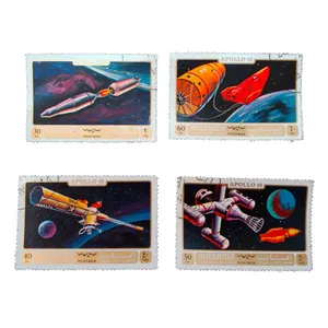 تمبر یادگاری مدل فضایی کد bc-1452 مجموعه 4 عددی