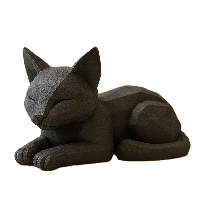 مجسمه مدل Low Poly Lying Cat