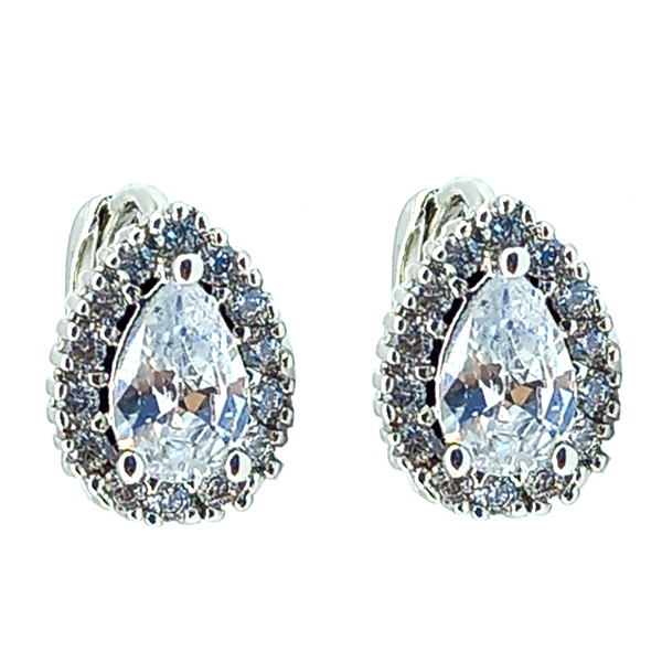 گوشواره دخترانه ژوپینگ مدل نگین کد 2301