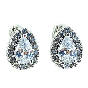 گوشواره دخترانه ژوپینگ مدل نگین کد 2301