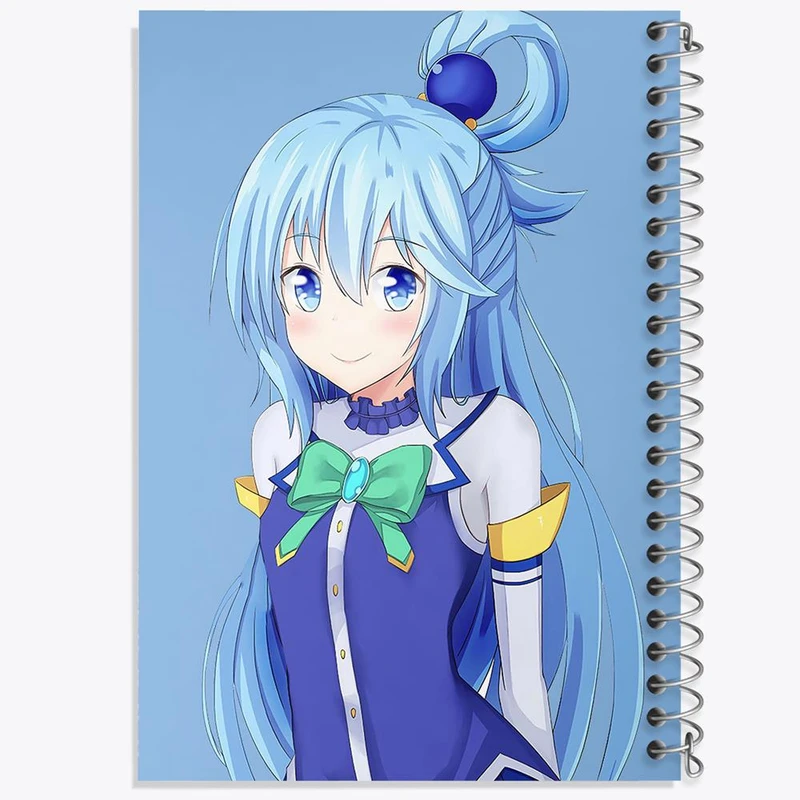 دفتر ژورنال نویسی 50 برگ خندالو مدل نقطه ای طرح آکوا انیمه کونوسوبا Konosuba کد 27331