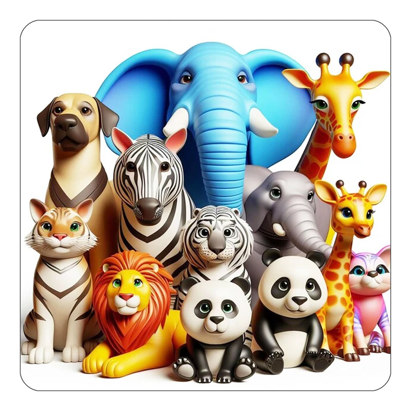 مگنت کاکتی طرح حیوانات کارتونی مدل mp27615