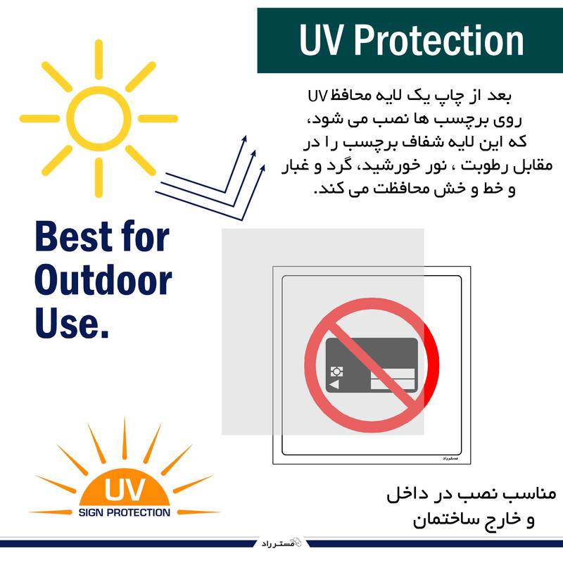 برچسب ایمنی مستر راد طرح همراه داشتن کارت الکترونیکی ممنوع مدل HSE-OSHA-468