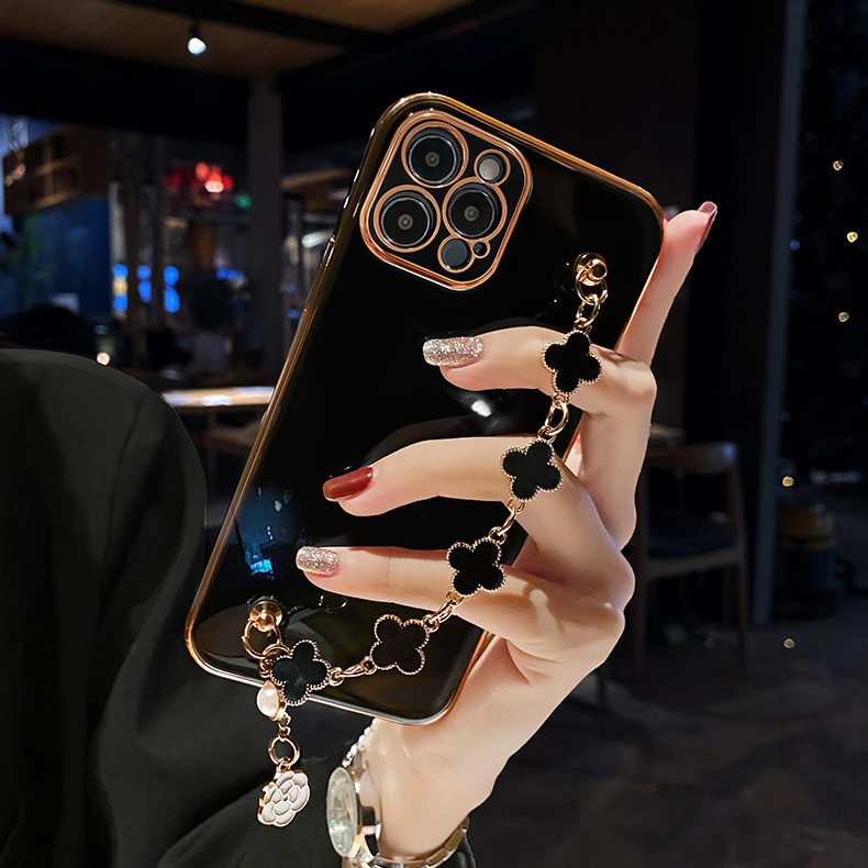 کاور مانستر مدل Black Flower مناسب برای گوشی موبایل سامسونگ Galaxy M21 / M30sبه همراه آویز