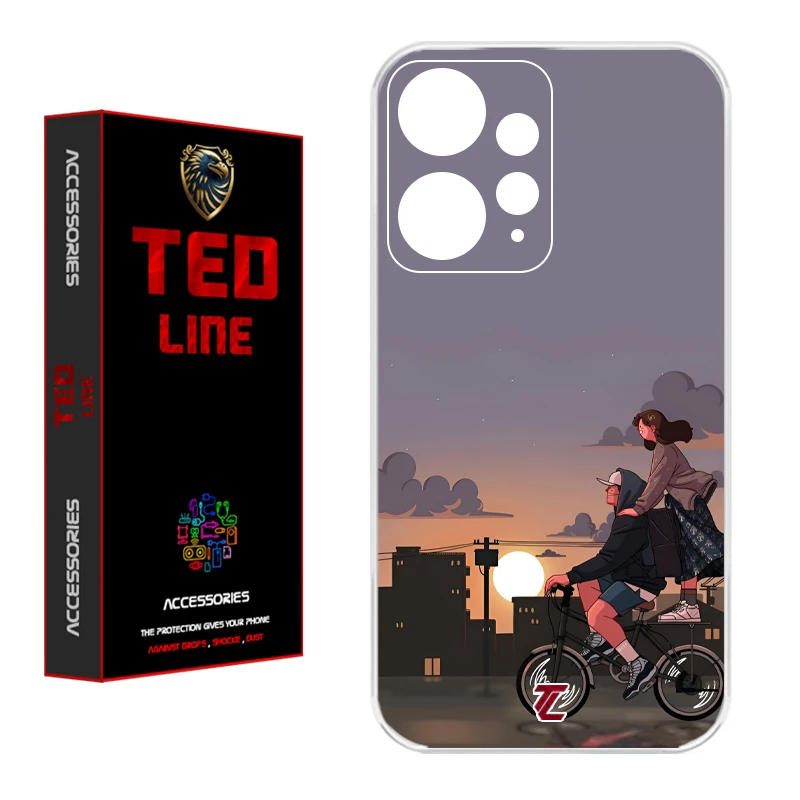 کاور تدلاین طرح عاشقانه کد 1215 مناسب برای گوشی موبایل شیائومی Redmi Note 12 4G 