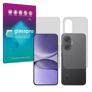 Glass Pro transparent screen protector borderless model suitable for Xiaomi Redmi Turbo 4 Pro mobile phone along with the back protector