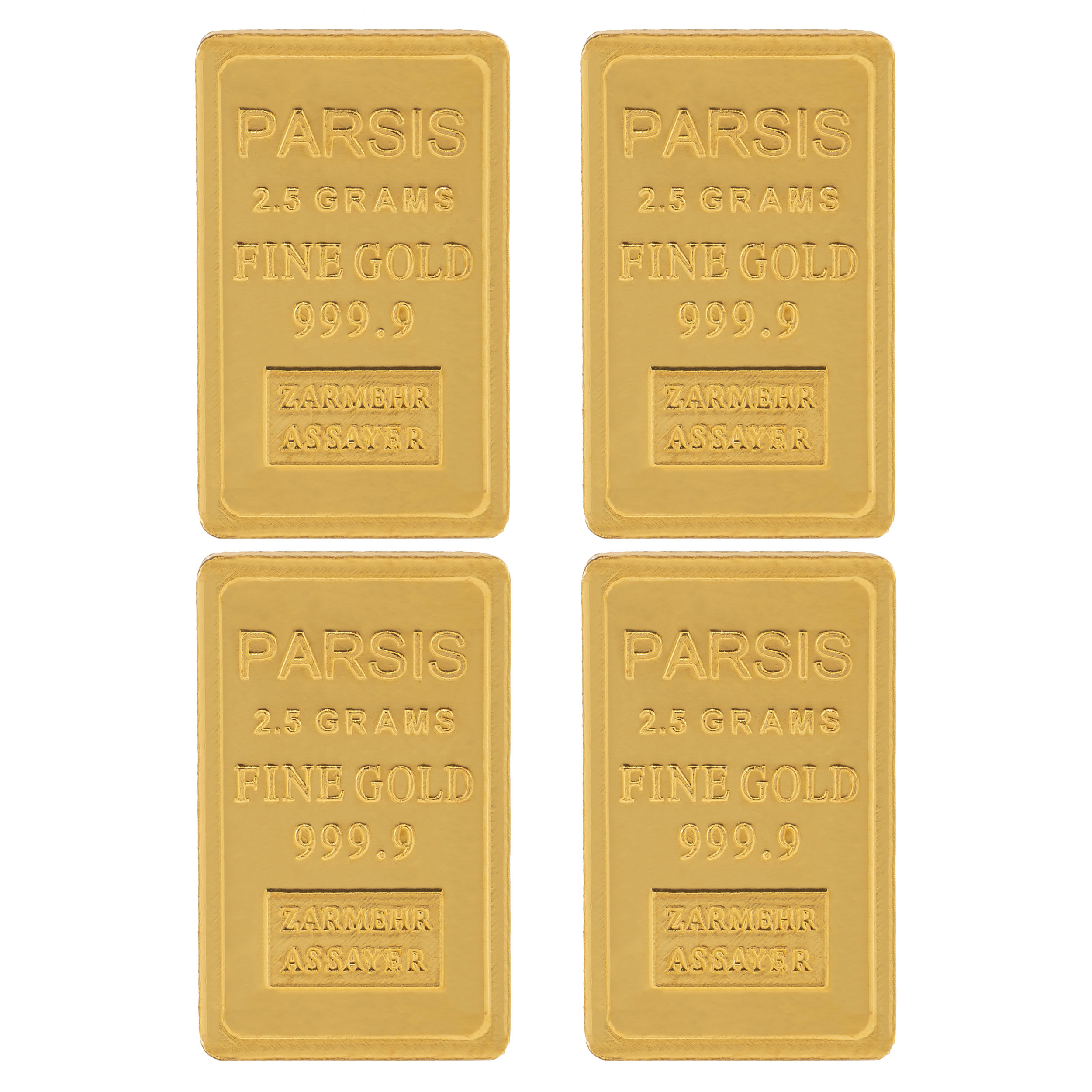 شمش طلا 24 عیار پارسیس مدل باندل 10 بسته 4 عددی -  - 4