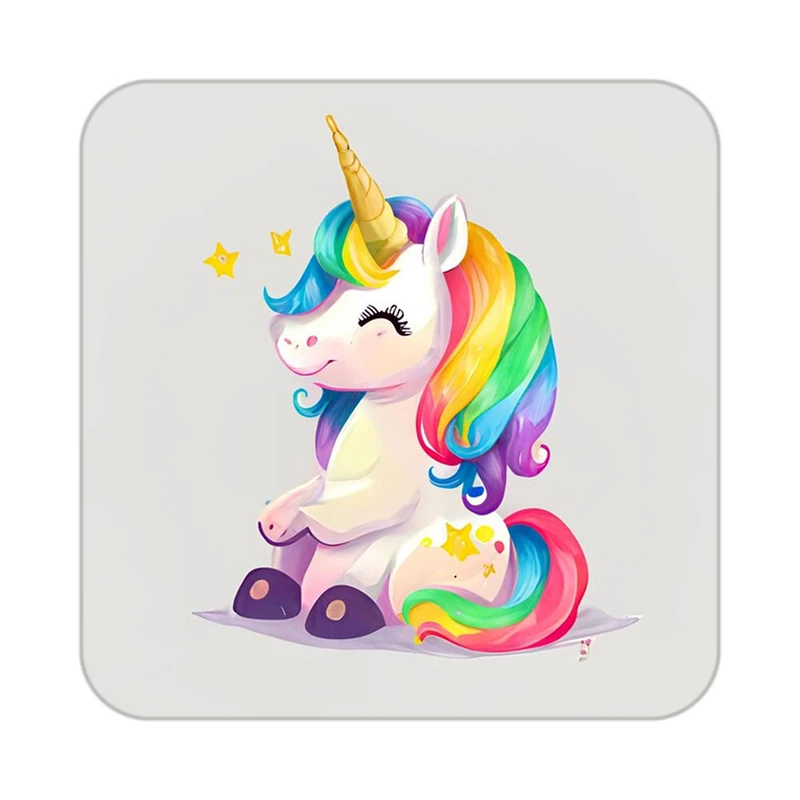 زیر لیوانی کاکتی طرح اسب تک شاخ و یونیکورن مدل mp32127