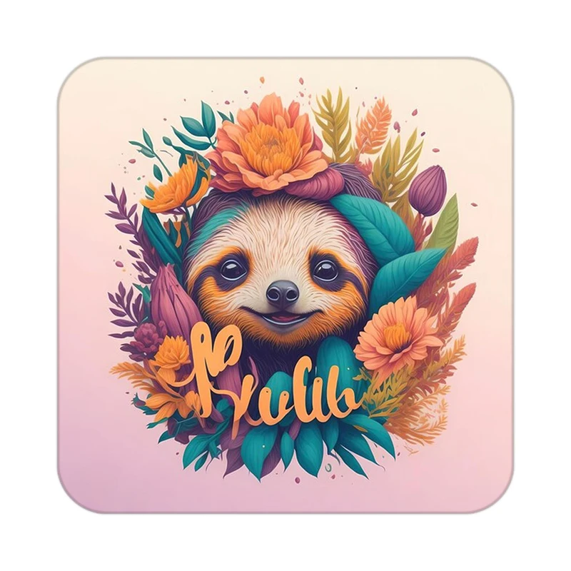 زیر لیوانی کاکتی طرح حیوانات رنگی مدل mp27010