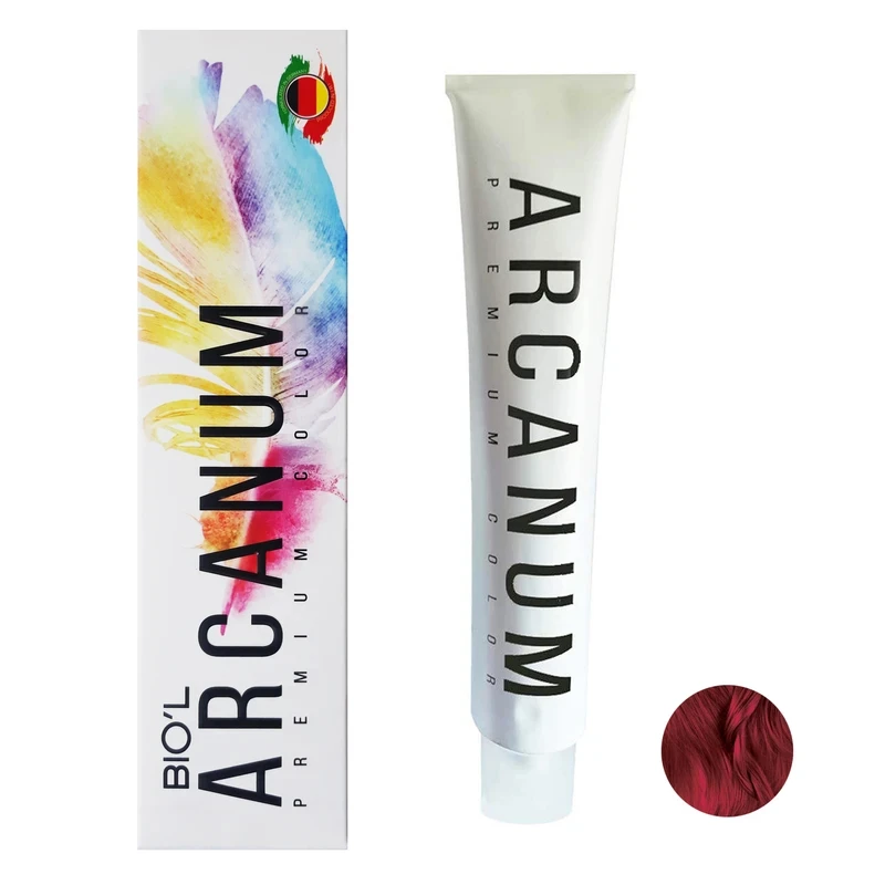 رنگ مو آرکانوم مدل Arcanum شماره 4.66 حجم 100 میلی لیتر رنگ شرابی قرمز آتشین خیلی تیره