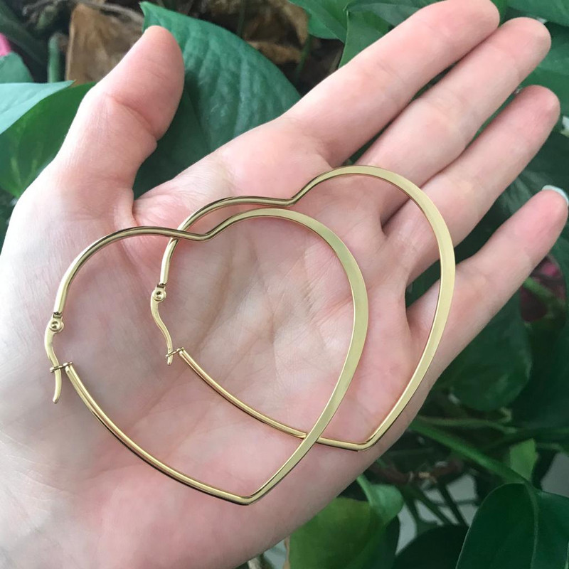 گوشواره دخترانه مدل قلبی کد 424