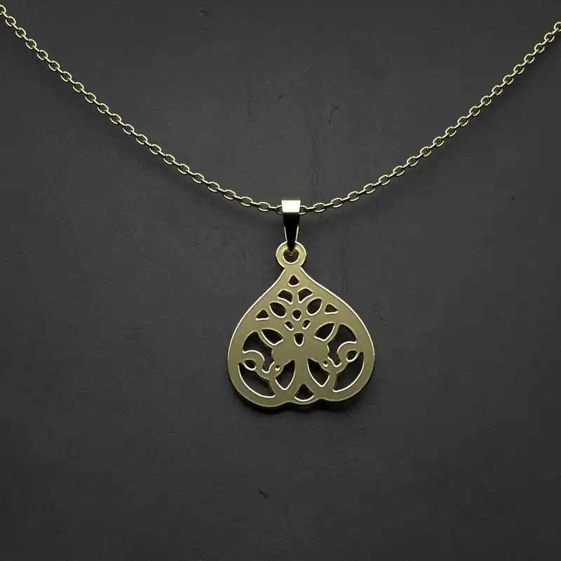 گردنبند طلا 18 عیار زنانه مدوپد مدل بیضی کد CA10256