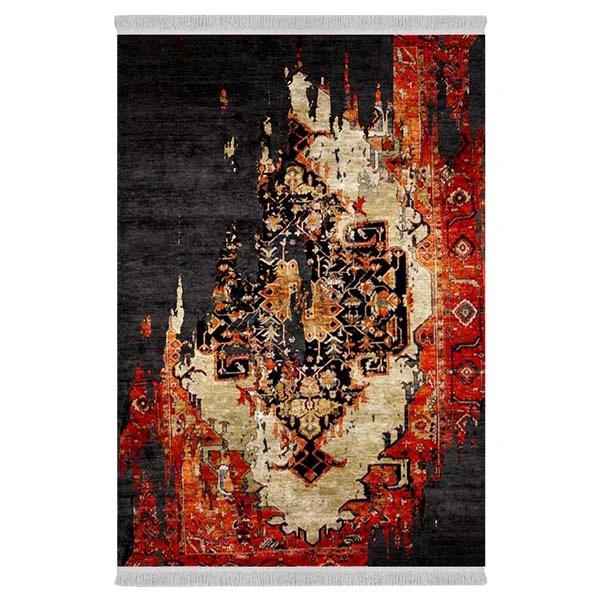 فرش پارچه‌ای دفه مدل فرشینه طرح مدرن کد 313