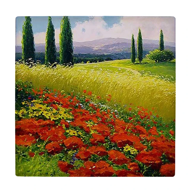  زیر لیوانی  طرح دشت گل و درختان سرو کد    5849965_4336