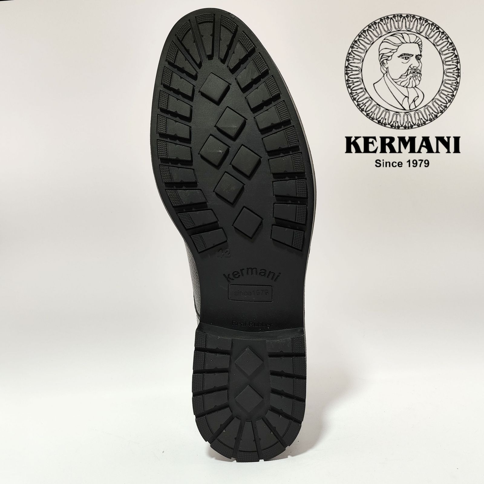 نیم بوت مردانه کرمانی مدل چرم دستدوز طبیعی فلوتر کد 655 رنگ مشکی -  - 4