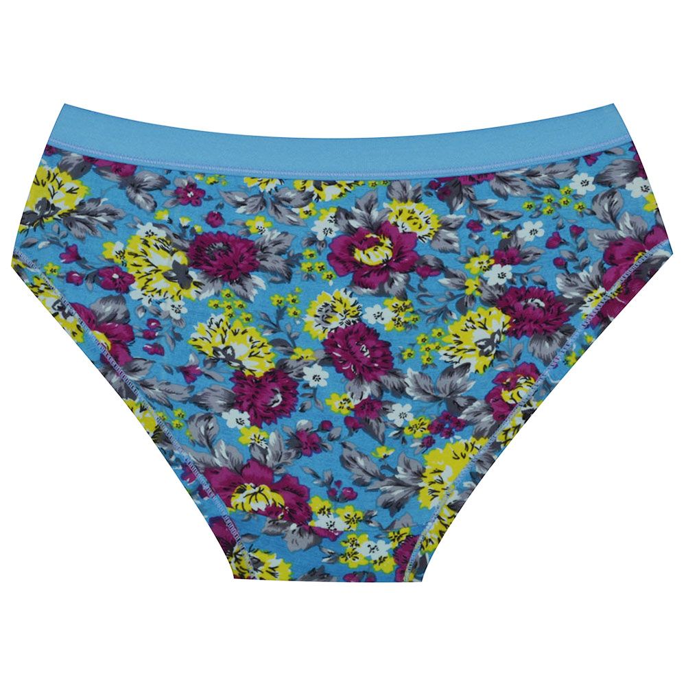 شورت زنانه دکسونری مدل 125011224 نخی گلدار رنگ آبی -  - 2