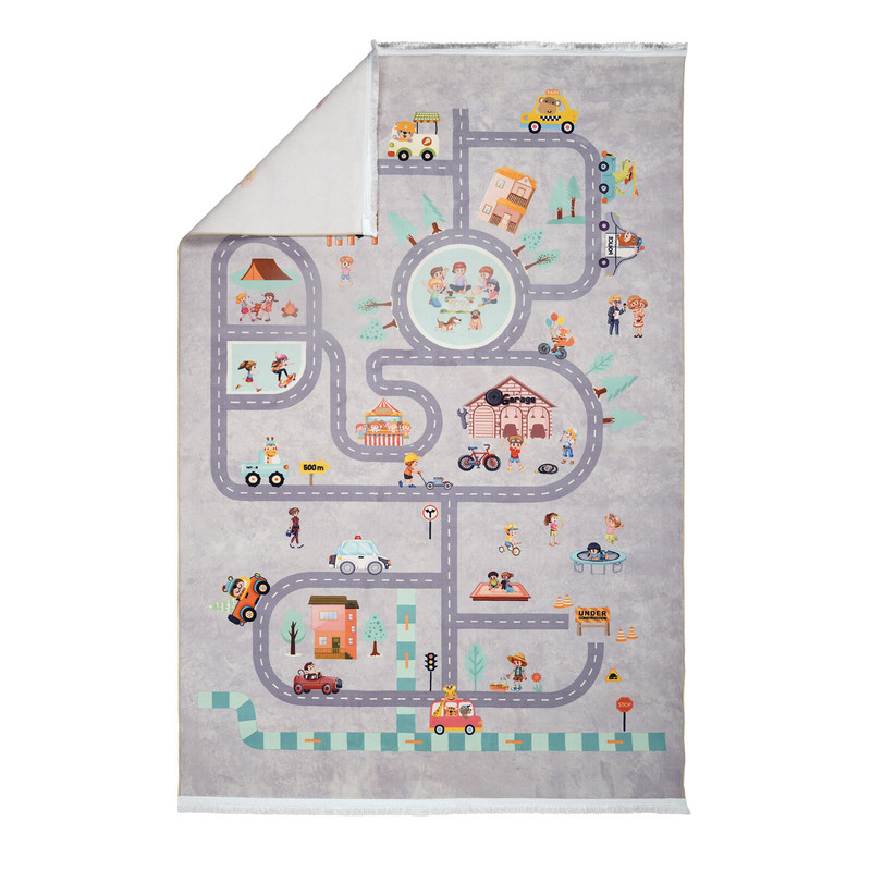 فرش ماشینی محتشم طرح کودک مدل شهروندان کوچک کد 101270