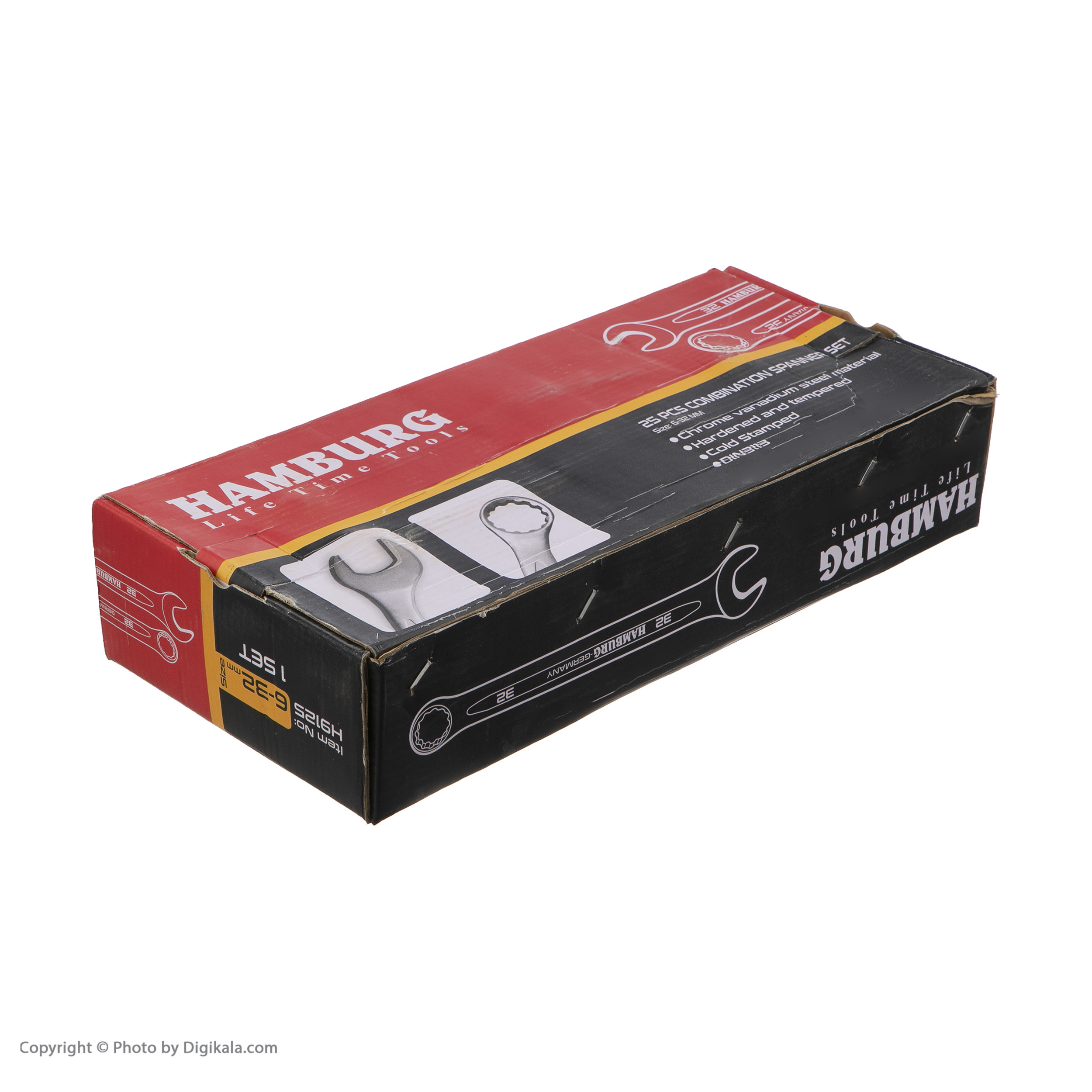 مجموعه 25 عددی آچار یکسر تخت و یکسر رینگی هامبورگ کد 0001