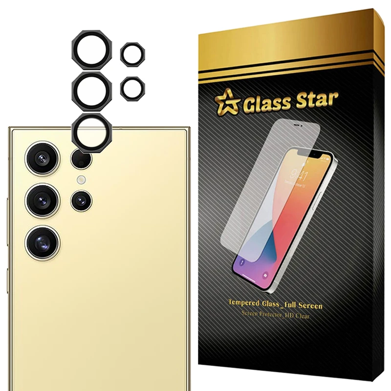 محافظ لنز دوربین شیشه‌ای گلس استار مدل R8ZG مناسب برای گوشی موبایل سامسونگ Galaxy S24 Ultra 5G