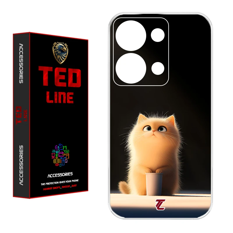 کاور تدلاین طرح گربه کد 1217 مناسب برای گوشی موبایل شیائومی Redmi Note 13 Pro 4G / Poco M6 Pro