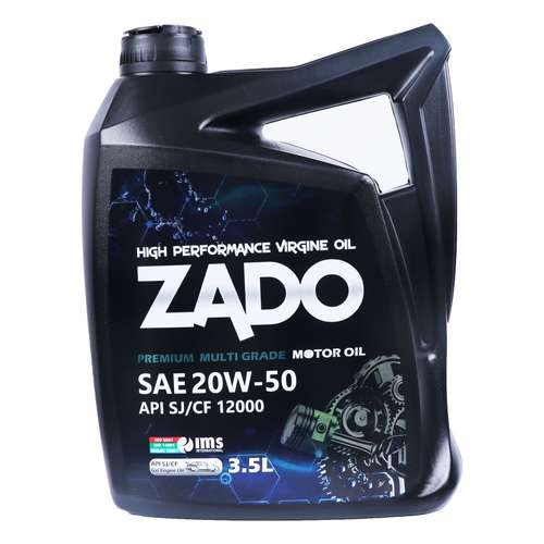  روغن موتور خودرو زادو مدل SAE 20W-50-SJ حجم 3.5 لیتر