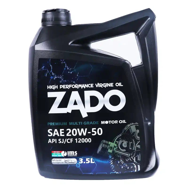 روغن موتور خودرو زادو مدل SAE 20W-50-SJ حجم 3.5 لیتر