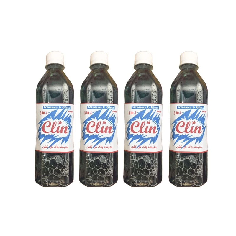 شیشه پاک کن کلین مدل C1 حجم 500 میلی لیتر بسته 4 عددی