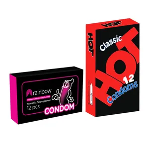 کاندوم هات مدل Classic بسته 12 عددی به همراه کاندوم Condom مدل Rainbow بسته 12 عددی