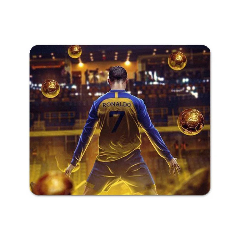 ماوس پد پاد آفرین مدل رونالدو و توپ طلا کد 85 سایز 19x24 سانتی متر