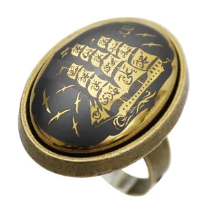 انگشتر طرح چهارده معصوم مدل حدید کد 8527