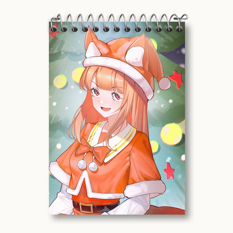 دفتر یادداشت 50 برگ خندالو مدل هولو انیمه ادویه و گرگ کد 36155