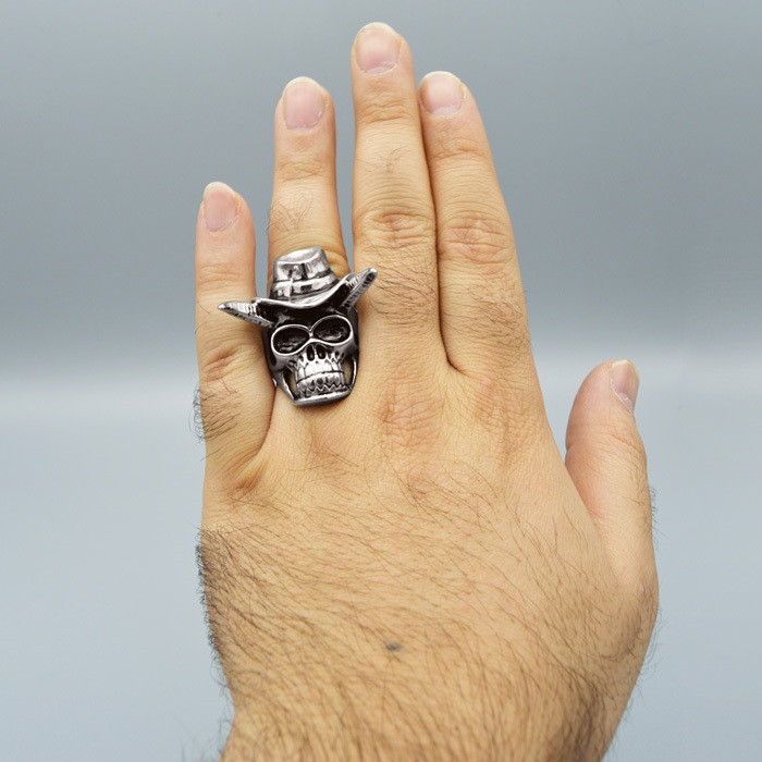 انگشتر مدل جمجمه شاخدار