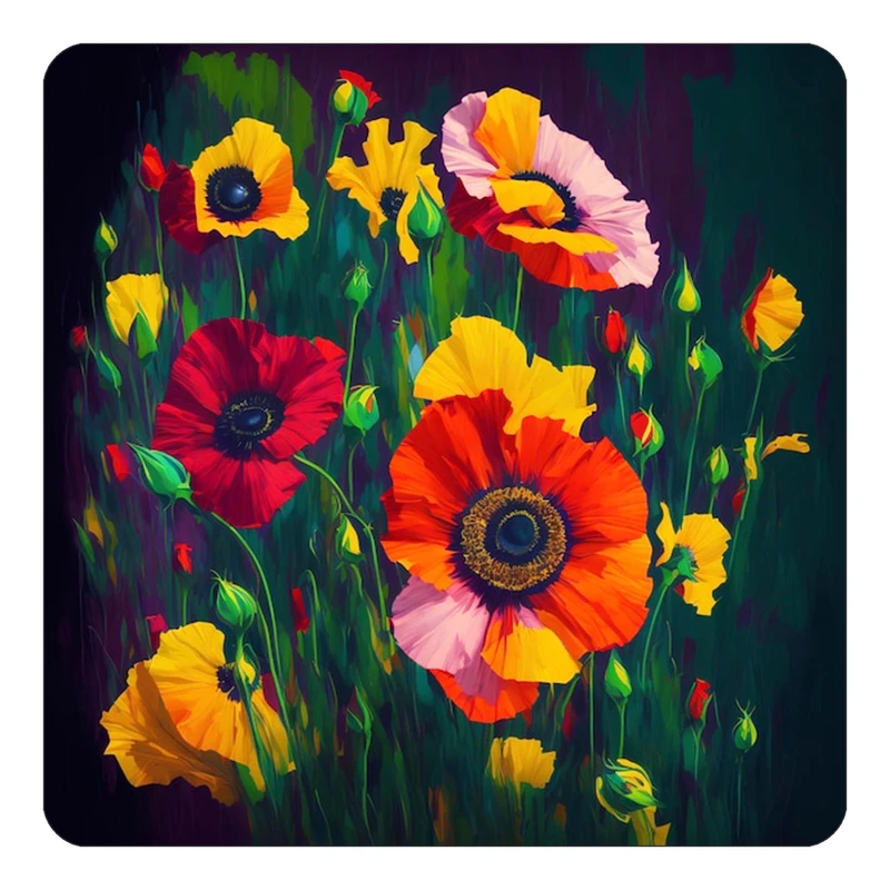 مگنت کاکتی طرح نقاشی رنگ روغن مدل mp71712