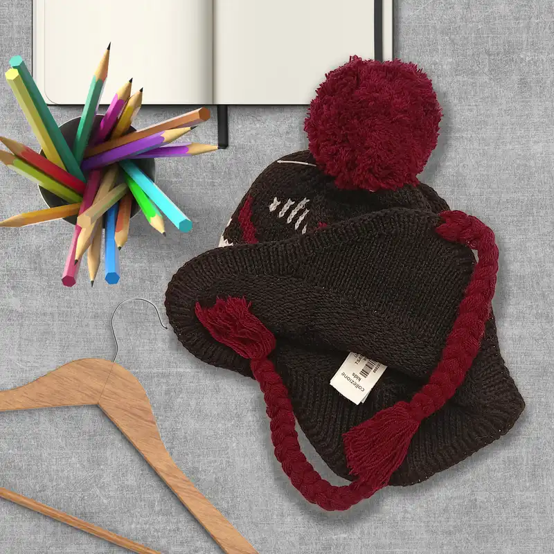 کلاه بافتنی بچگانه کولزیون مدل هندسی کد 61801