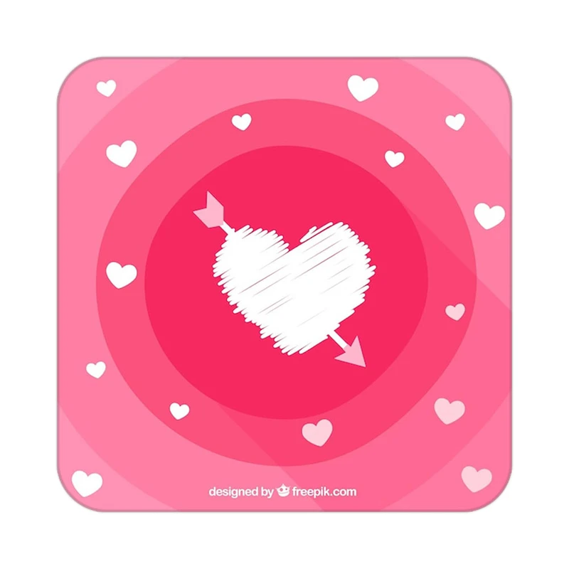 زیر لیوانی کاکتی طرح عاشقانه مدل mp37754