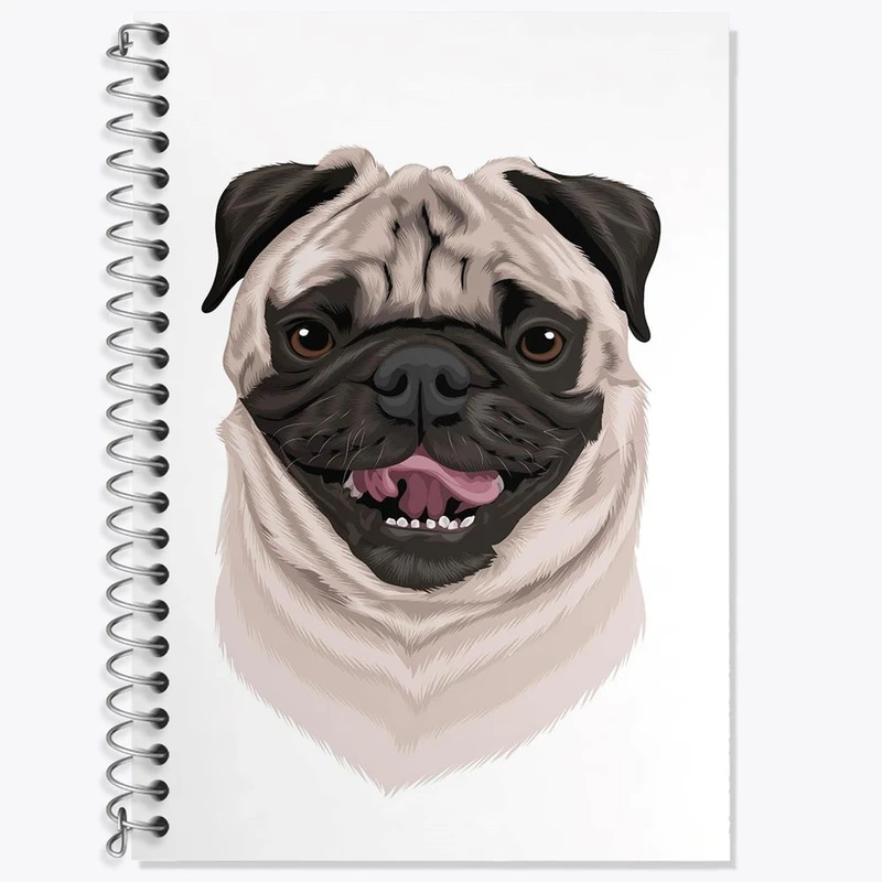 دفتر زبان 50 برگ خندالو مدل دو خط طرح سگ کد 28265