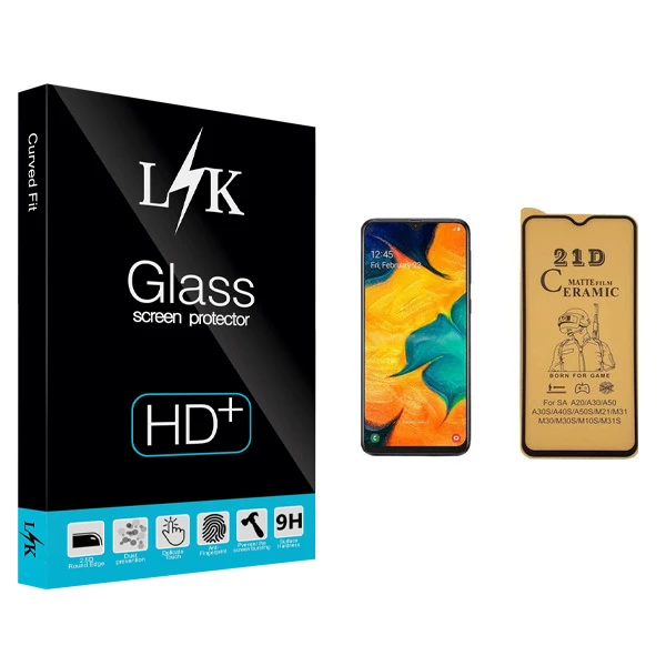محافظ صفحه نمایش سرامیکی ال کی مدل Hard glass مناسب برای گوشی موبایل سامسونگ Galaxy A40s