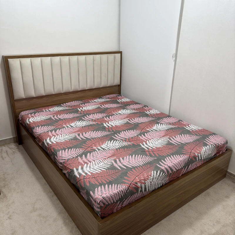 ملحفه ناتوسا مدل سرخس دو نفره سایز 250x240 سانتی متر