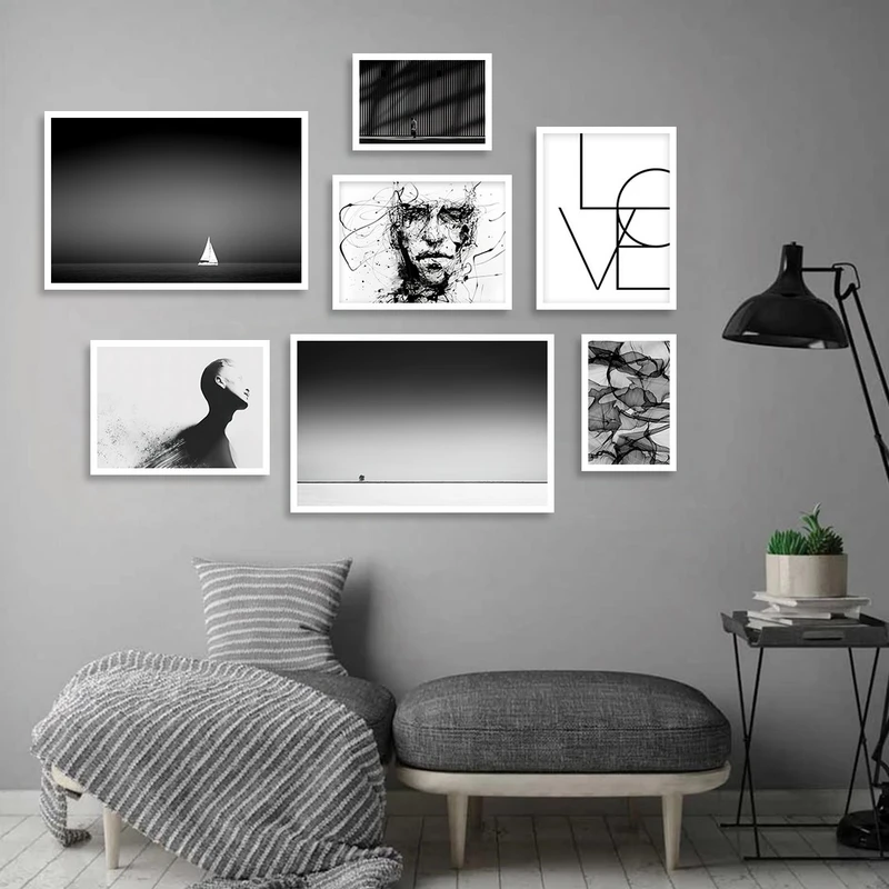 تابلو بکلیت طرح چهره و طبیعت مدل شاین اکلیلی W-1063 مجموعه 7 عددی